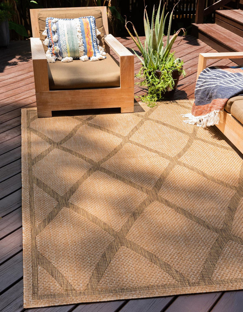 Unique Loom Outdoor Diamonds Rug