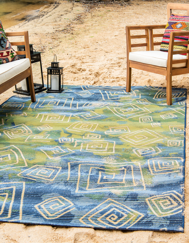 Unique Loom Outdoor Vortex Rug