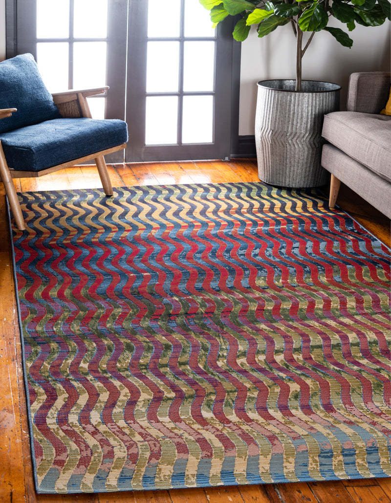 Unique Loom Outdoor Wavy Rug