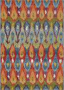 Unique Loom Outdoor Ikat Rug