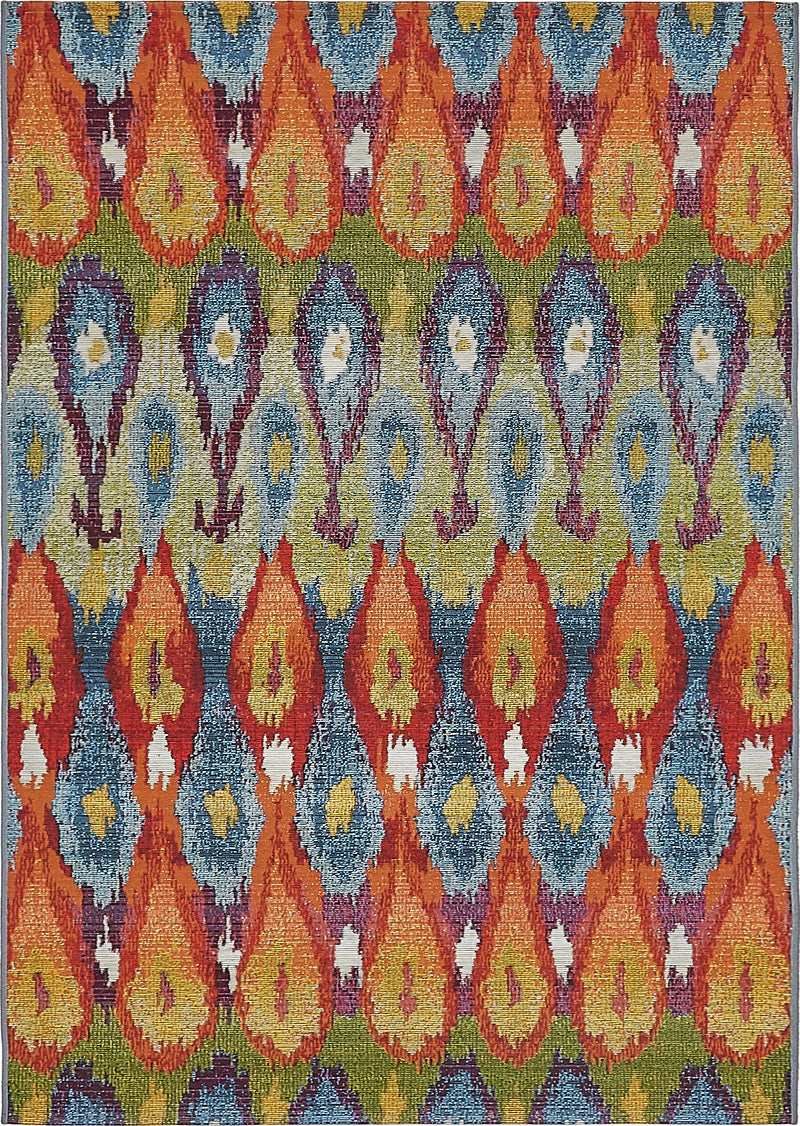 Unique Loom Outdoor Ikat Rug