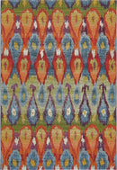 Unique Loom Outdoor Ikat Rug