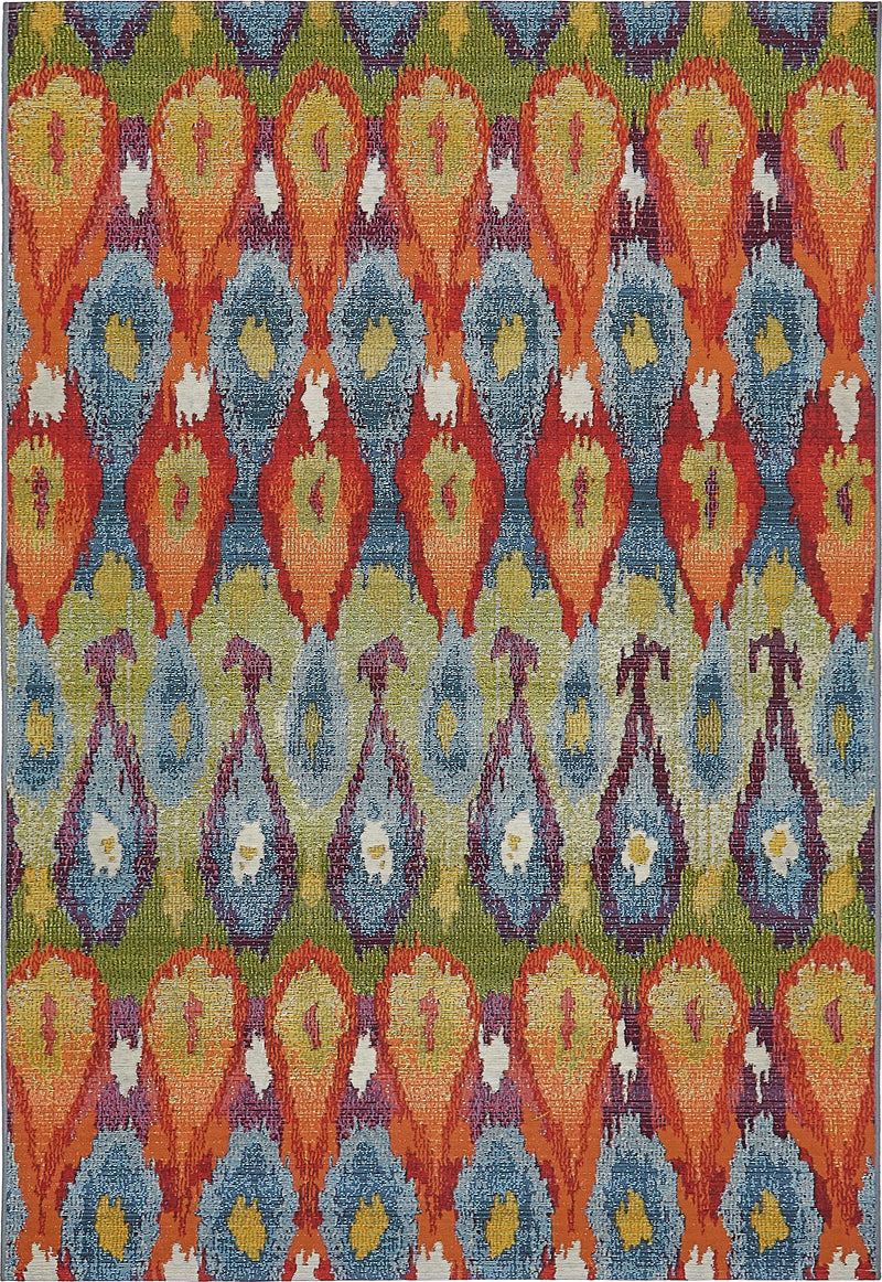Unique Loom Outdoor Ikat Rug