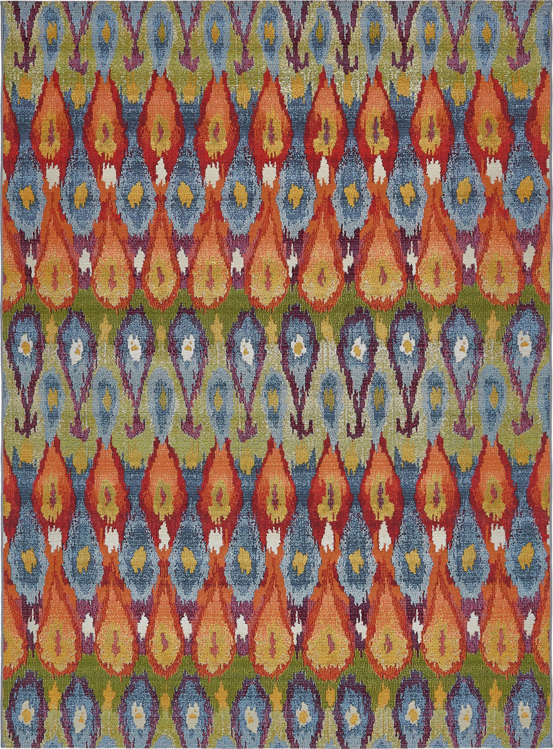 Unique Loom Outdoor Ikat Rug