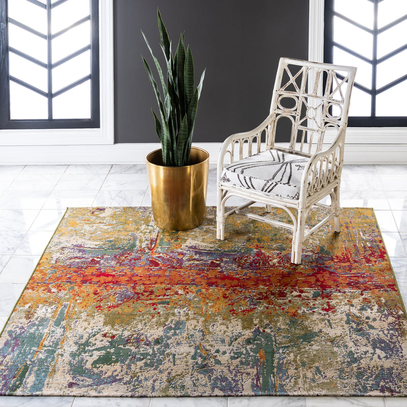 Unique Loom Outdoor Crumpled Rug