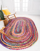 Unique Loom Braided Chindi Rug