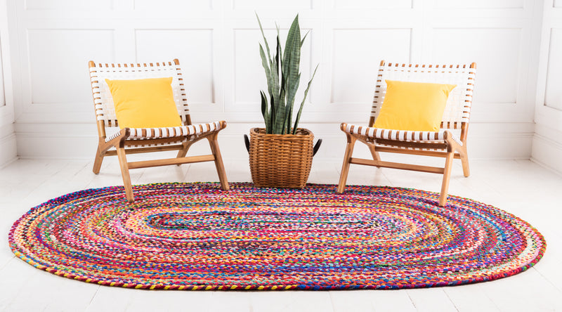 Unique Loom Braided Chindi Rug