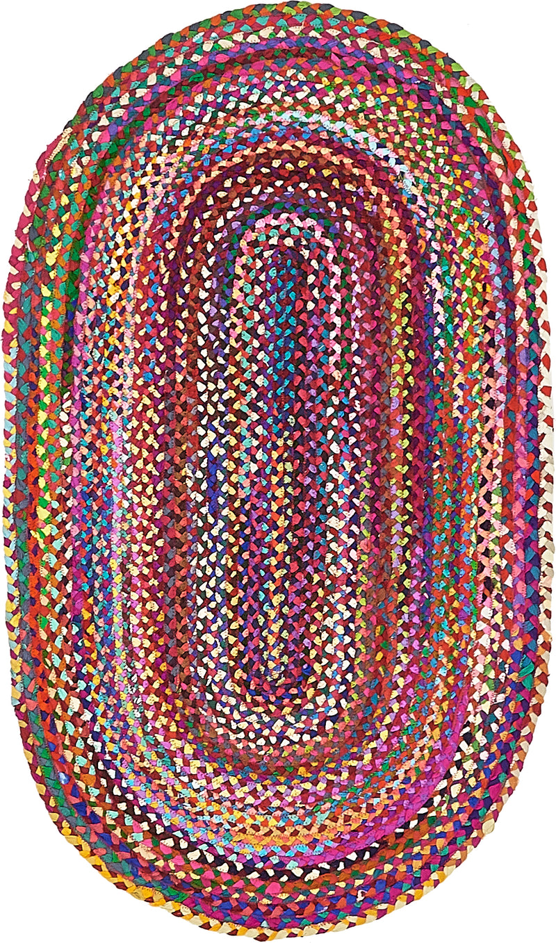 Unique Loom Braided Chindi Rug