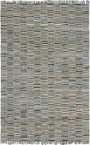 Unique Loom Checkered Chindi Jute Rug