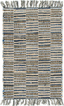 Unique Loom Checkered Chindi Jute Rug