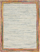 Unique Loom Striped Chindi Jute Rug