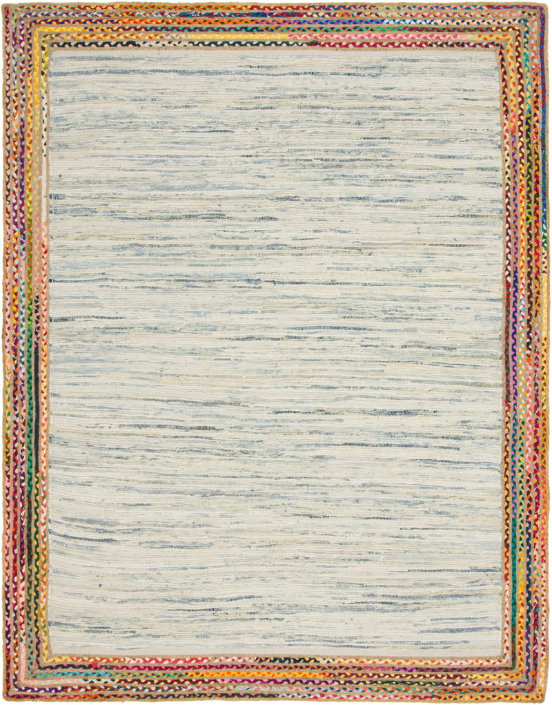 Unique Loom Striped Chindi Jute Rug