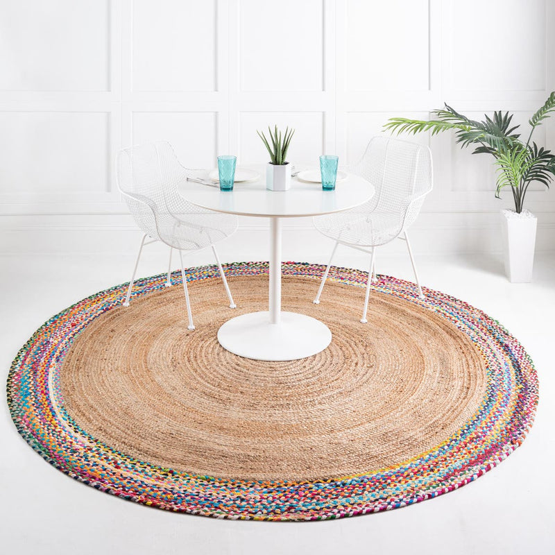 Unique Loom Manipur Braided Jute Rug
