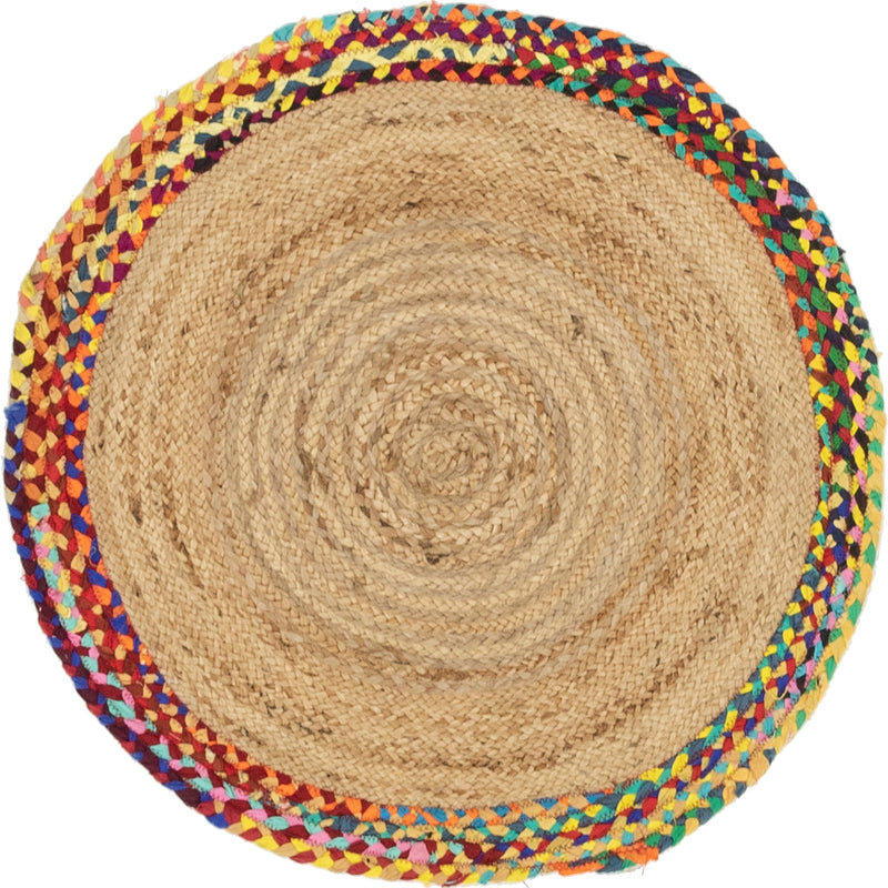 Unique Loom Manipur Braided Jute Rug