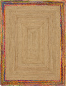 Unique Loom Manipur Braided Jute Rug