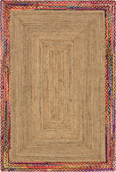 Unique Loom Manipur Braided Jute Rug