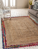 Unique Loom Manipur Braided Jute Rug