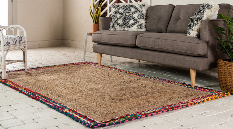 Unique Loom Manipur Braided Jute Rug