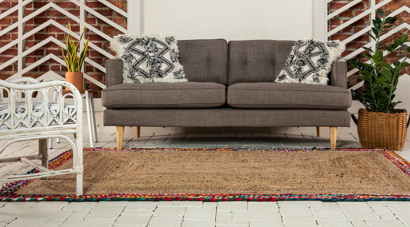 Unique Loom Manipur Braided Jute Rug