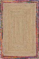 Unique Loom Manipur Braided Jute Rug