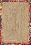 Unique Loom Manipur Braided Jute Rug