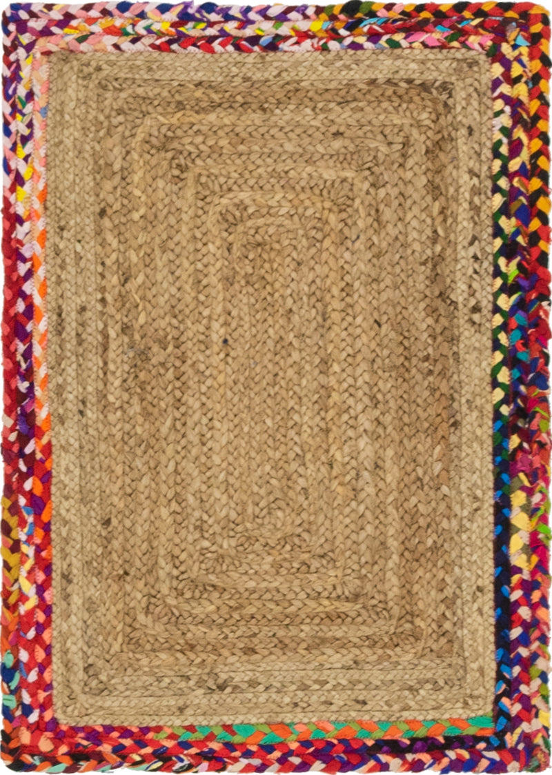 Unique Loom Manipur Braided Jute Rug
