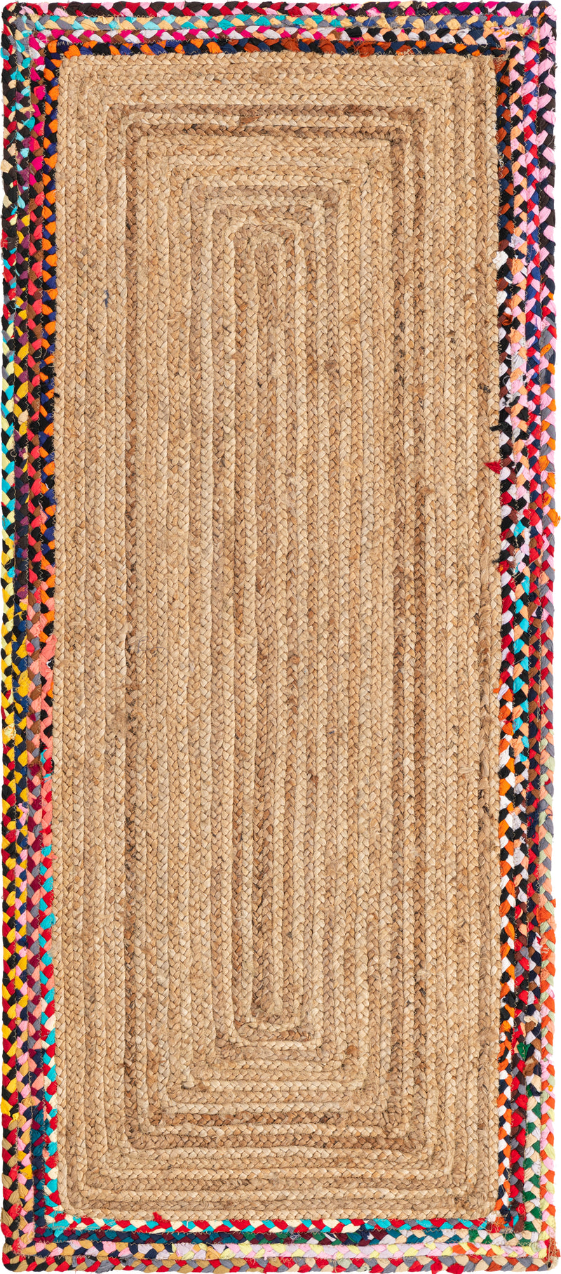 Unique Loom Manipur Braided Jute Rug