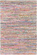 Unique Loom Trellis Braided Chindi Rug