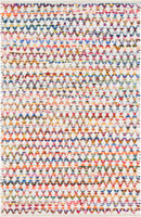 Unique Loom Trellis Braided Chindi Rug