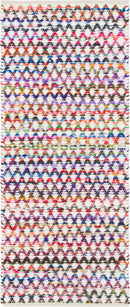 Unique Loom Trellis Braided Chindi Rug