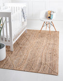 Unique Loom Trellis Braided Jute Rug