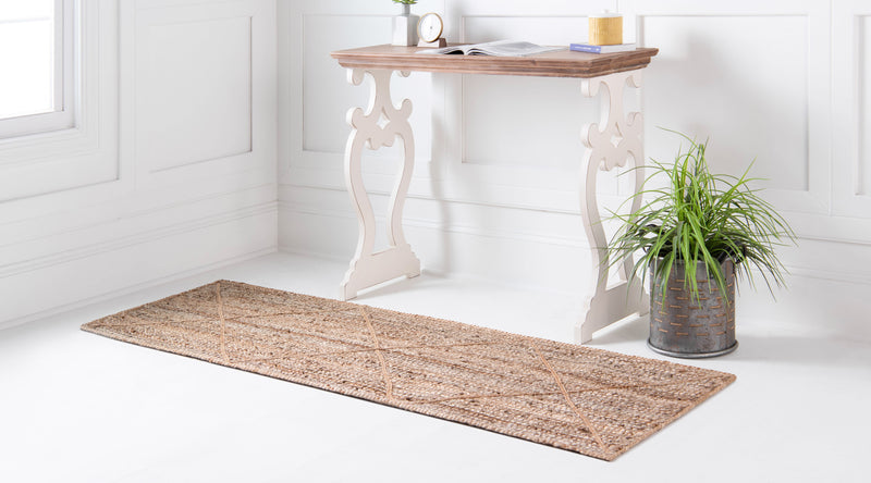 Unique Loom Trellis Braided Jute Rug