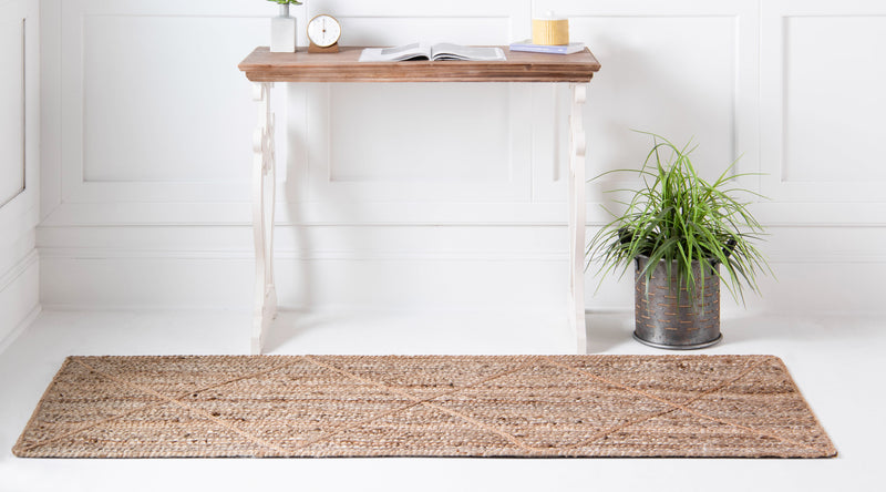 Unique Loom Trellis Braided Jute Rug