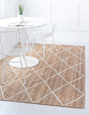Unique Loom Trellis Braided Jute Rug