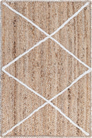 Unique Loom Trellis Braided Jute Rug