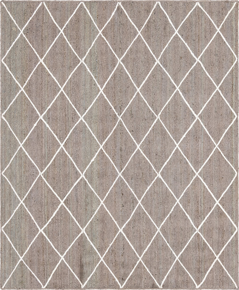 Unique Loom Trellis Braided Jute Rug