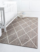Unique Loom Trellis Braided Jute Rug