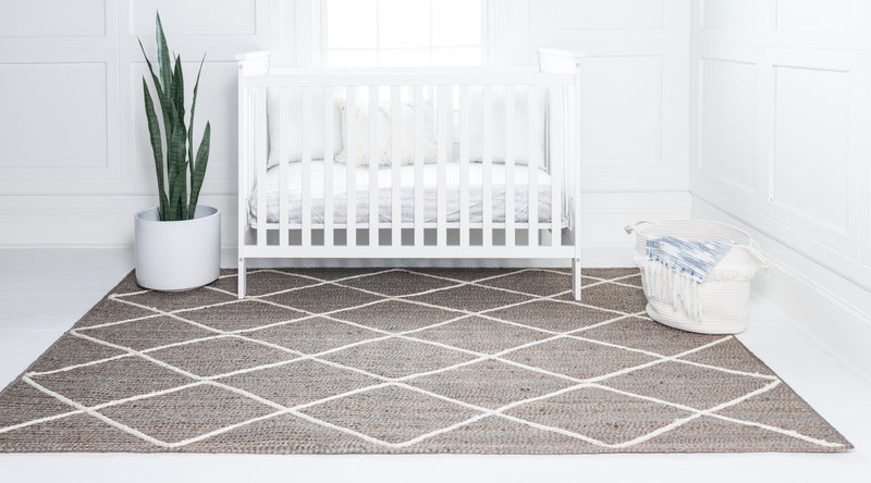 Unique Loom Trellis Braided Jute Rug