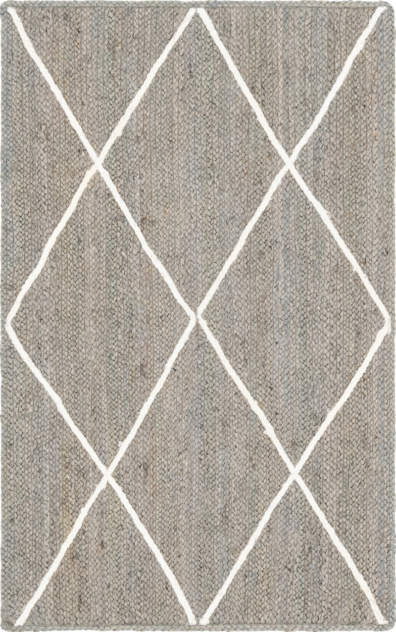 Unique Loom Trellis Braided Jute Rug