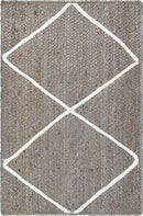 Unique Loom Trellis Braided Jute Rug