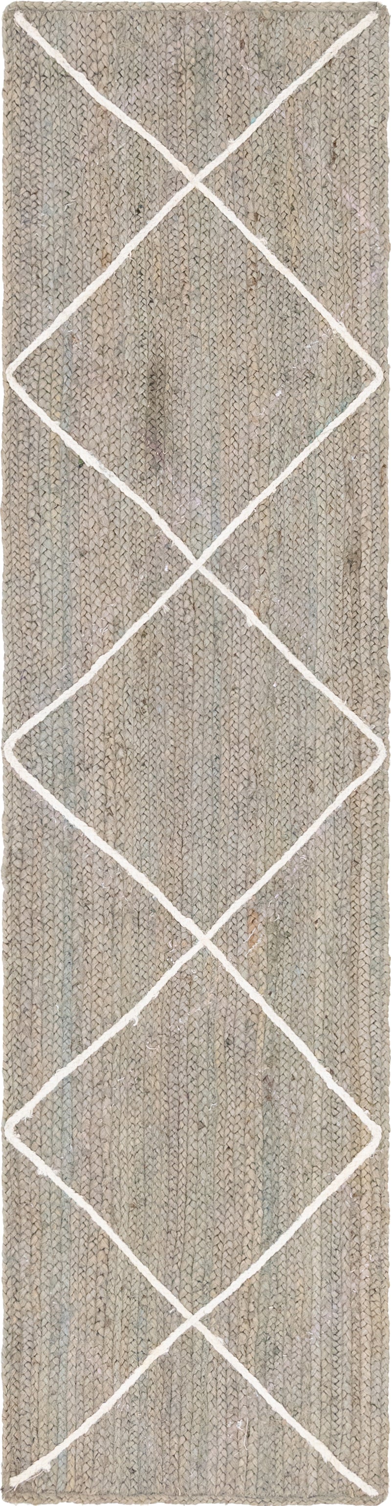 Unique Loom Trellis Braided Jute Rug