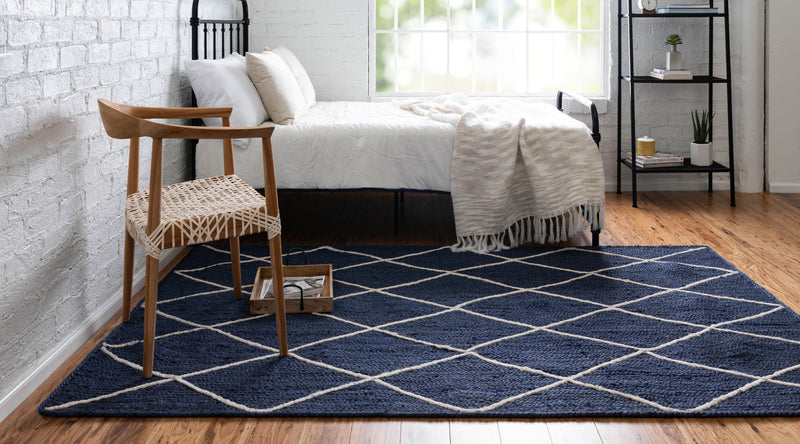 Unique Loom Trellis Braided Jute Rug