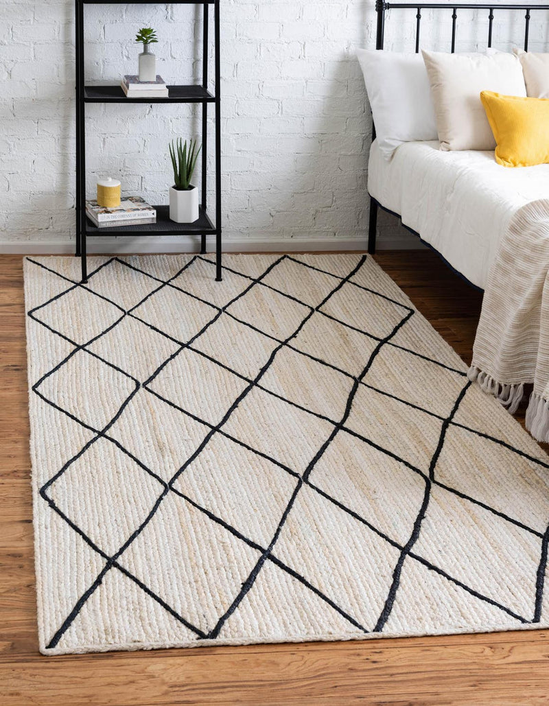 Unique Loom Trellis Braided Jute Rug