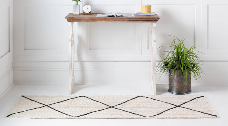 Unique Loom Trellis Braided Jute Rug