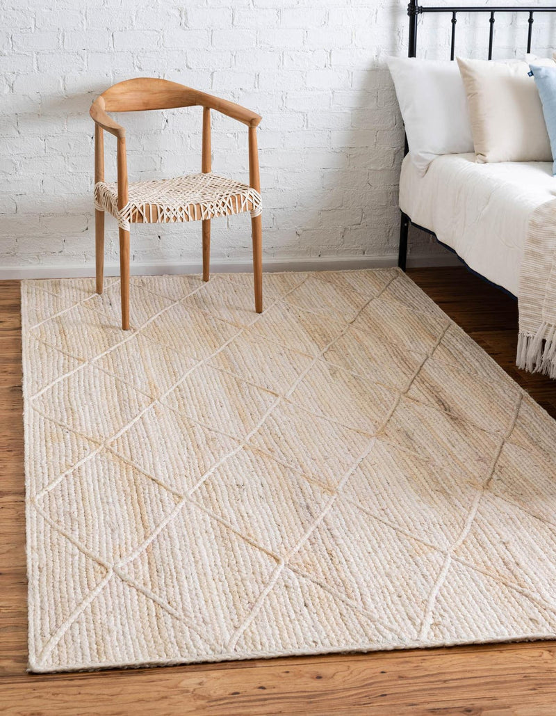 Unique Loom Trellis Braided Jute Rug