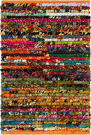 Unique Loom Multi-Striped Braided Chindi Rug