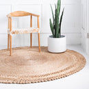 Unique Loom Floral Braided Jute Rug