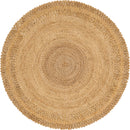 Unique Loom Floral Braided Jute Rug