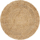 Unique Loom Floral Braided Jute Rug