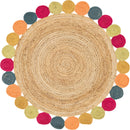 Unique Loom Circles Braided Jute Rug